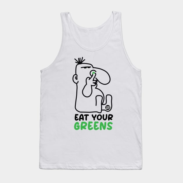 EAT GREENS Tank Top by toddgoldmanart